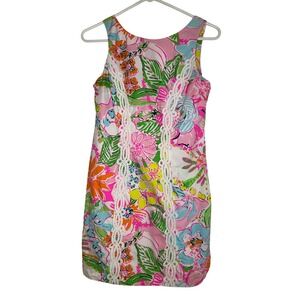 Lilly Pulitzer for Target Nosey Posey Shift Dress Womens 4 Sleeveless Zip Floral